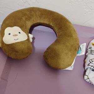 Brand New Brown Monkey Kids Neck Pillow